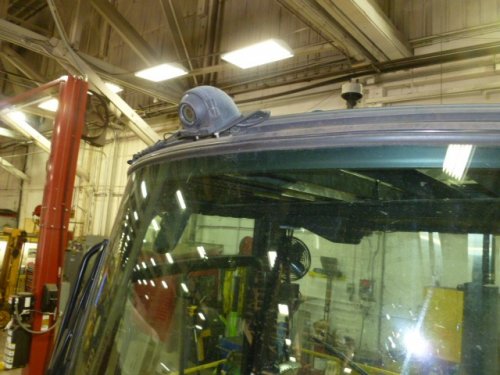 Forklift top of cab safety camera onboard surveillance security mobile video camera solution 