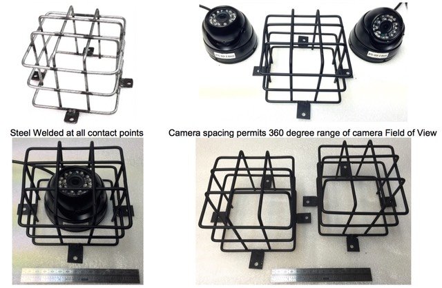 Steel Wire Security Cage for Police Prisoner Transport Van Wagon & Bus Dome Cameras